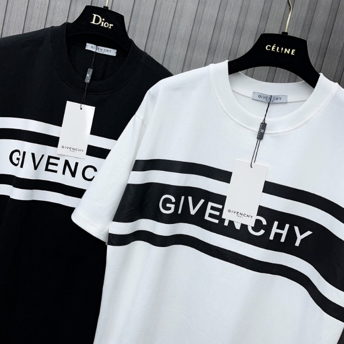 Áo Phông Nam Nữ G.i.v.e.n.c.h.y Phối Kẻ Ngang Viền Tay Cực Chất - Áo Thun Nam Nữ GVC Siêu Hot Độc Đáo Phối Siêu Đẹp