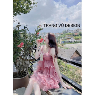 Đầm xuông nhiều tầng tiểu thư (ảnh thật của shop)