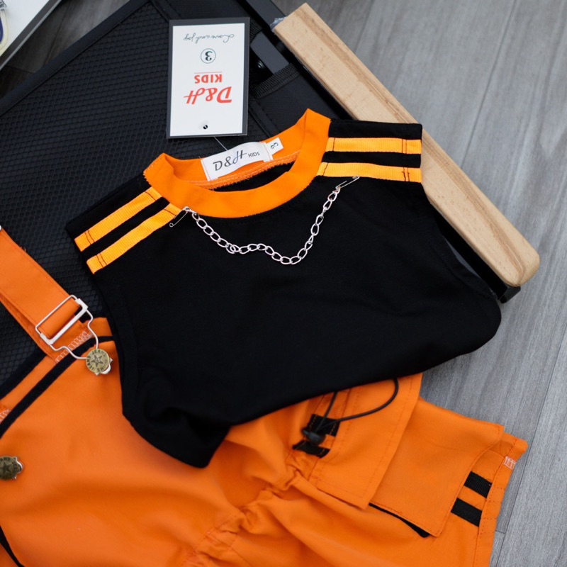 Set Yếm siêu ngầu KÈM MŨ cho bé gái