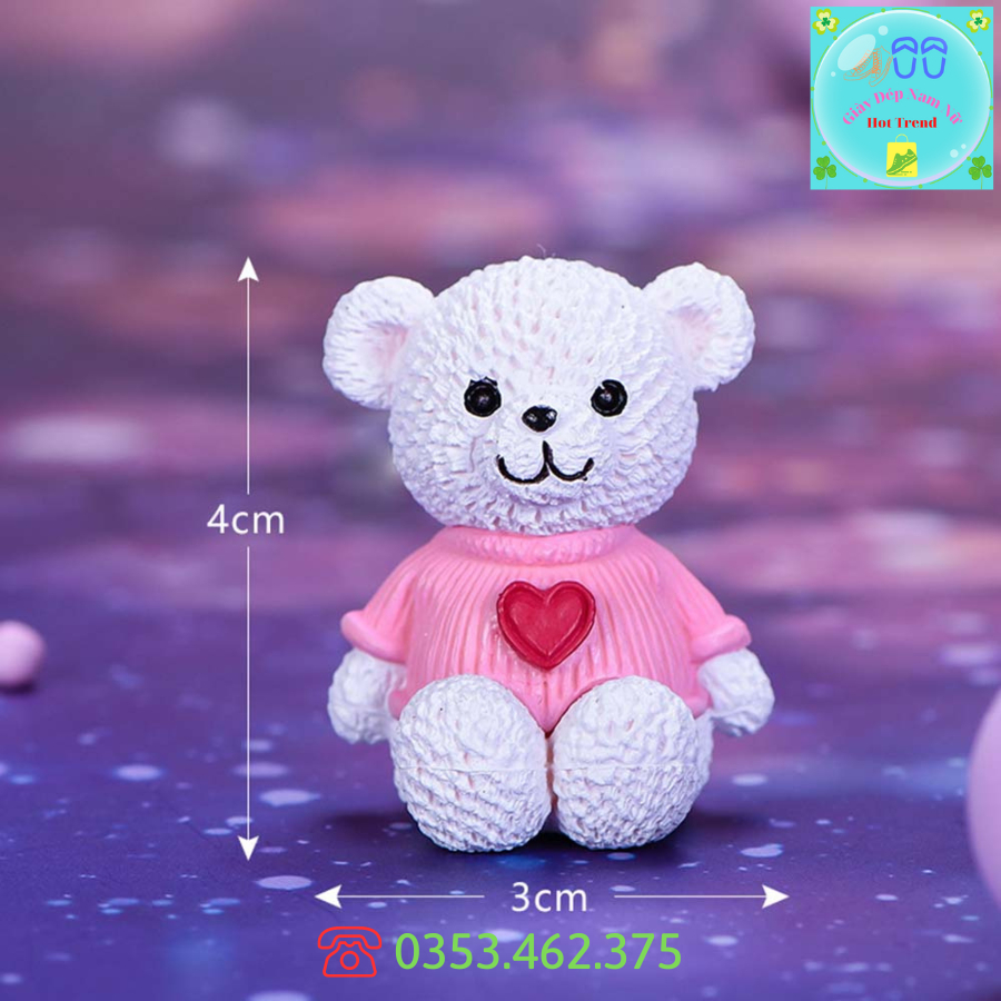 Gấu Bear X Sticker, Charm, Jibbitz DIY Phụ Kiện Trang Trí Giày Dép Cross Sục Siêu Xinh Sẵn Nút Gắn Trang Trí Dép Crocs
