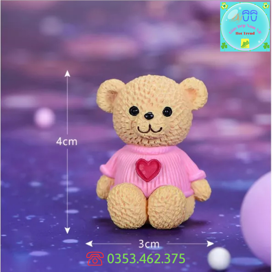 Gấu Bear X Sticker, Charm, Jibbitz DIY Phụ Kiện Trang Trí Giày Dép Cross Sục Siêu Xinh Sẵn Nút Gắn Trang Trí Dép Crocs