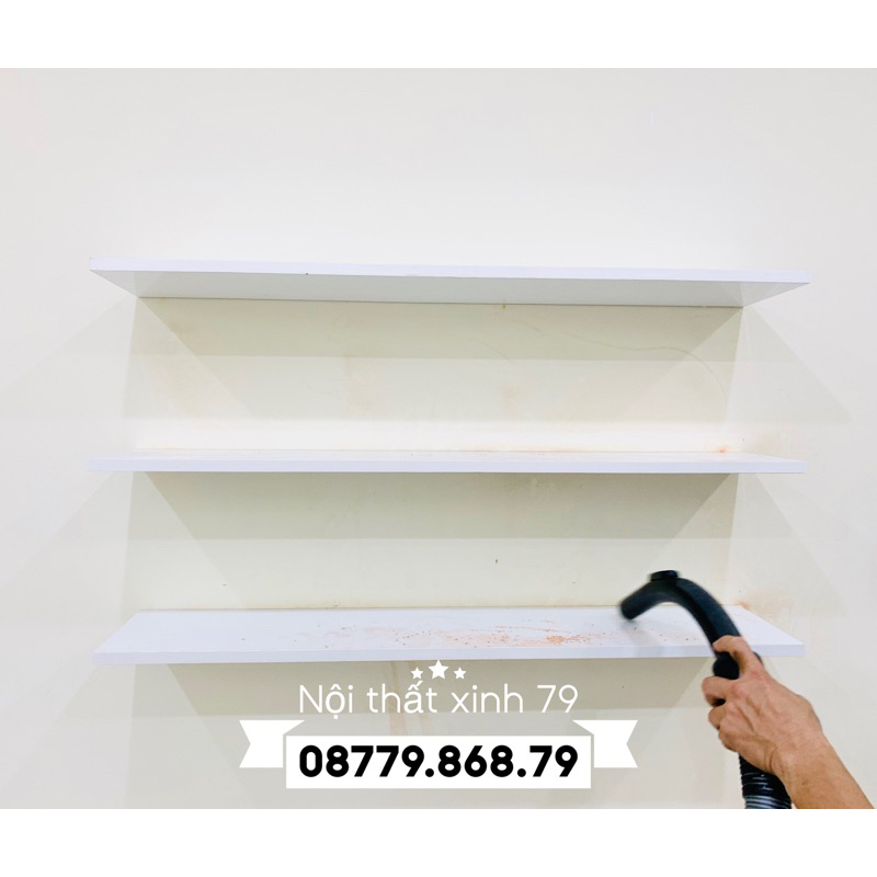 Kệ gỗ treo tường dấu vít,Kệ trang trí decor nhà phố kích thước 60x15cm