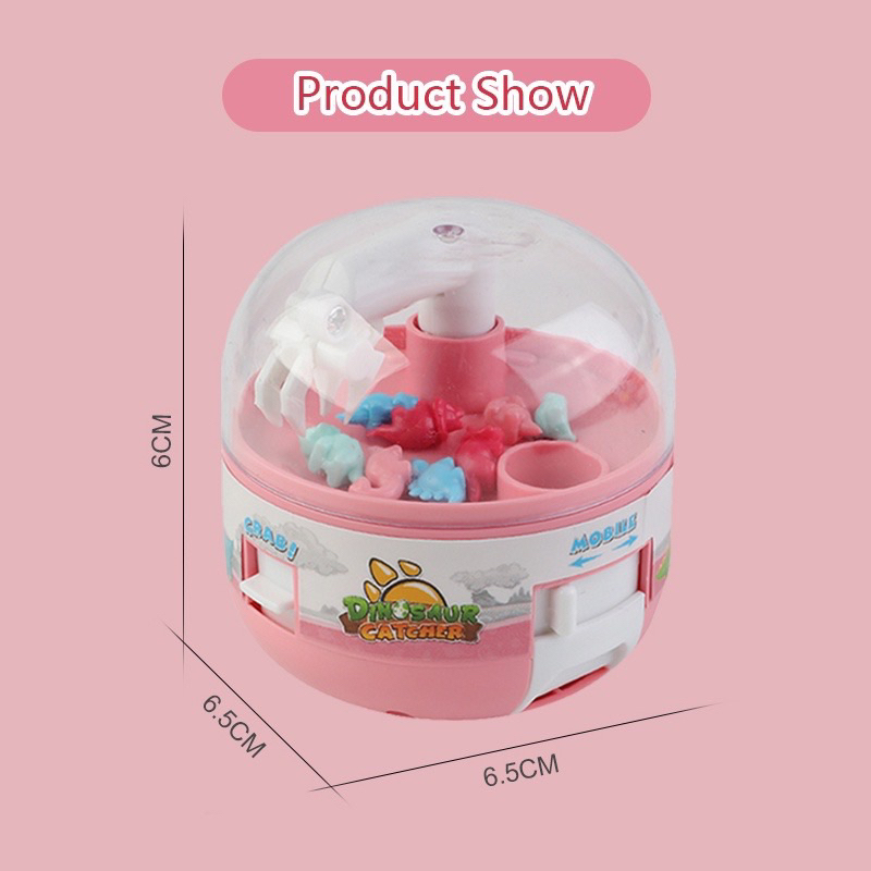 Máy gắp thú mini giá rẻ, Đồ chơi máy gắp Khủng long Mini tặng 8 khủng long cho bé