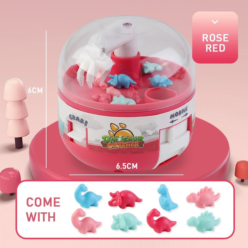 Máy gắp thú mini giá rẻ, Đồ chơi máy gắp Khủng long Mini tặng 8 khủng long cho bé