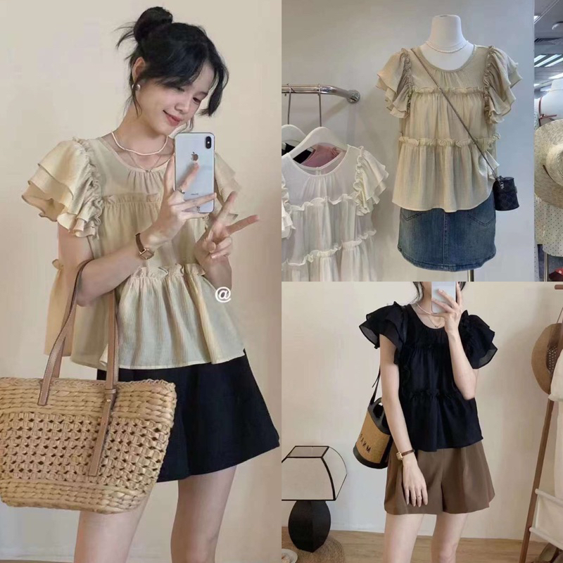 Áo tơ babydoll xinh xắn U2 (chuẩn hãng, kèm ảnh thật)