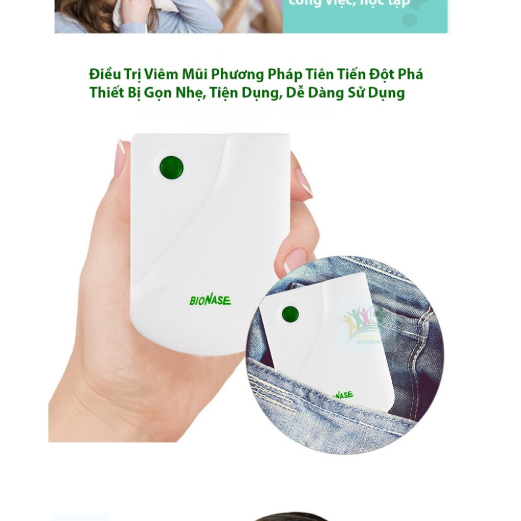 Máy Trị Viêm Mũi Dị Ứng, Hàng israel, Máy Trị Viêm Xoang Bionase, Trị Liệu Tại Nhà, An Toàn Cho Sức Khoẻ, Full Box