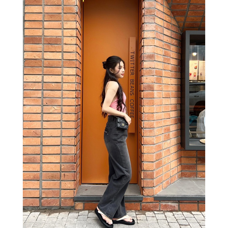 Jeans đen túi rách 5274