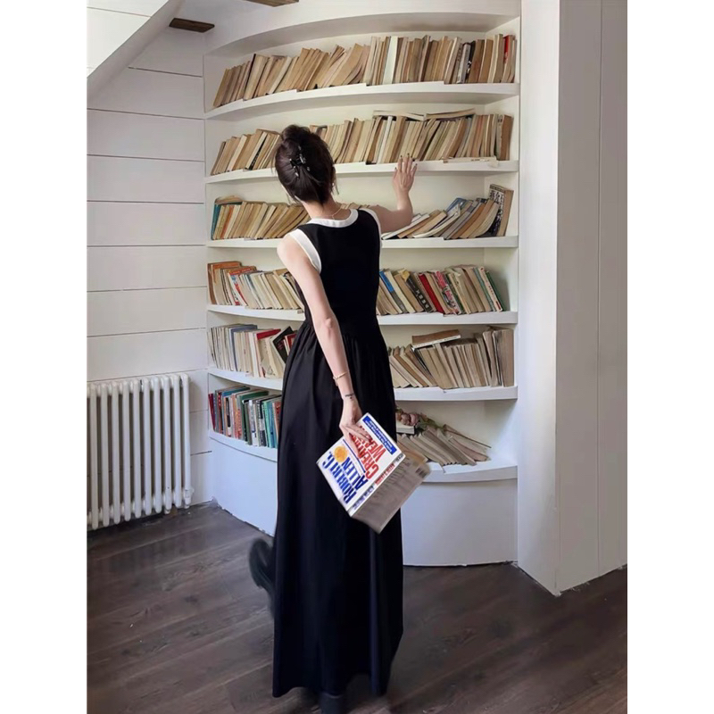 VÁY ZIP PHỐI VIỀN DÁNG DÀI