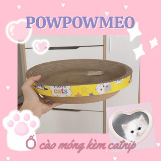 Ổ cào móng hình tròn cho mèo to , Bàn cào móng kiêm ổ đệm nằm siêu xinh