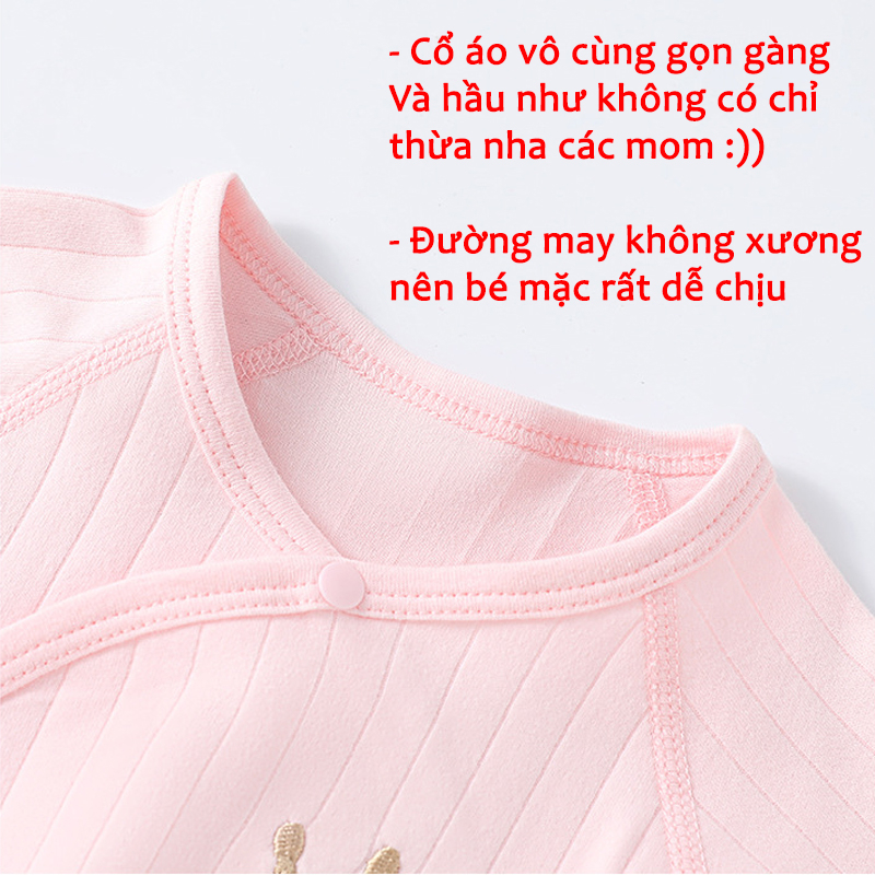 Body dài tay cho bé trai, bé gái, bodysuit liền thân 100% cotton, hàng xuất Hàn _ BD73