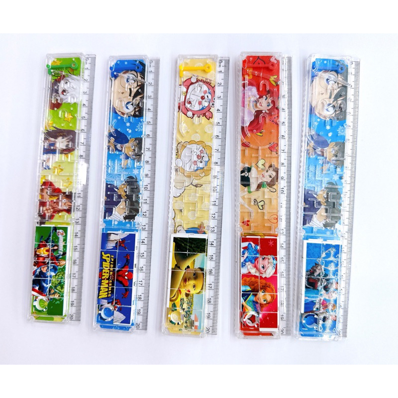 Thước Kẻ Hình Học Nhiều Mẫu Gấu Trúc, Hellokitty, Ếch, Hươu Cao Cổ, Bạch Tuyết Dễ Thương Cho Bé