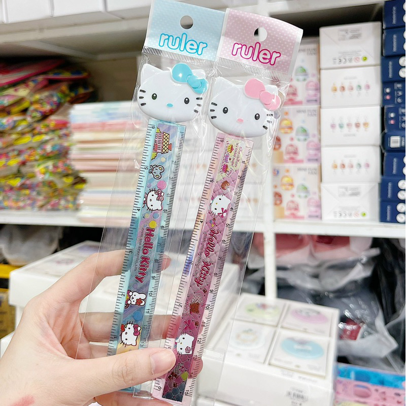 Thước Kẻ Hình Học Nhiều Mẫu Gấu Trúc, Hellokitty, Ếch, Hươu Cao Cổ, Bạch Tuyết Dễ Thương Cho Bé