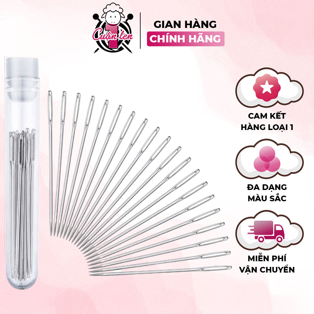Kim khâu len, giấu len thừa, ráp thú bông cao cấp - 1 CUỘN LEN