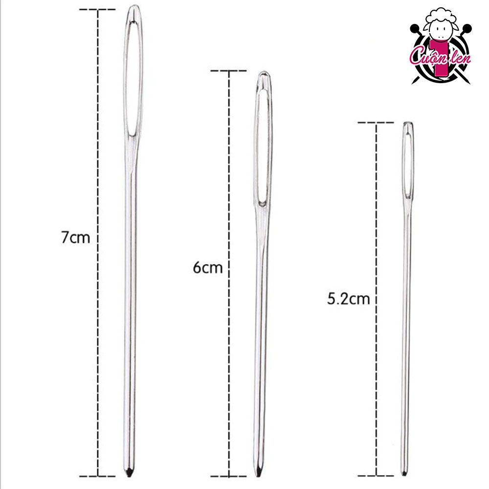 Kim khâu len, giấu len thừa, ráp thú bông cao cấp - 1 CUỘN LEN