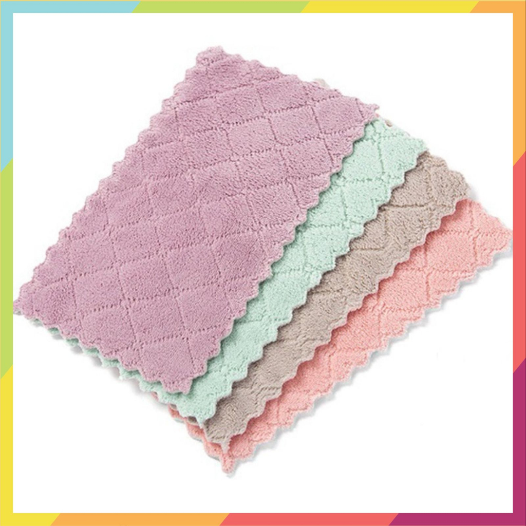 Khăn lau đa năng hai mặt thấm nước siêu tốt, lau bếp, lau tay, lau chén bát ly tách và lau vệ sinh đồ dùng khác