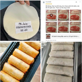 30 Vỏ bánh tráng đậu xanh TUOI size 20 - hàng trần