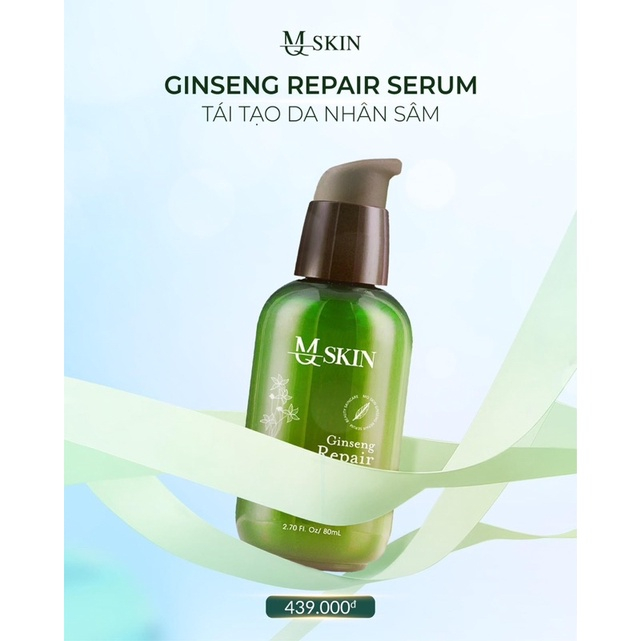 Serum tái tạo da nhân sâm MQ SKIN giảm mụn sẹo nám tàn nhang - Ginseng Repair Serum pet 80ml