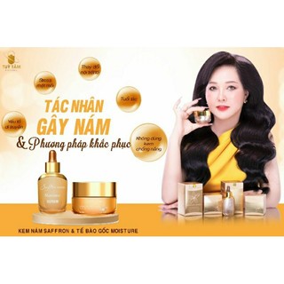Combo kem nám+ serum tế bào gốc saffron tùy tâm