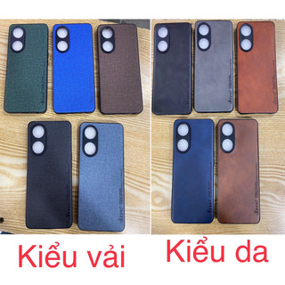 Ốp Oppo A98 dẻo silicon Vân kiểu da và kiểu vài thời trang,viền bảo vệ camera