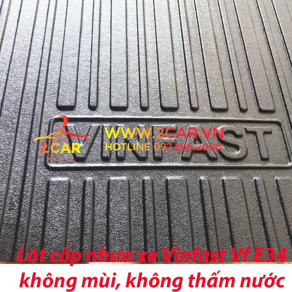 Lót cốp nhựa xe Vinfast VFE34, VF E34 , Hàng không mùi, không thấm nước, dễ vệ sinh