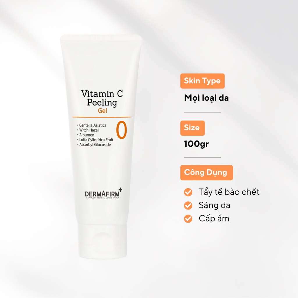 Tẩy da chết Dermafirm Vitamin C Peeling Gel tẩy da chết vật lý - 100g