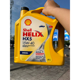 Dầu nhớt shell helix hx5 diesel 15w40 6l, dùng cho động cơ máy dầu