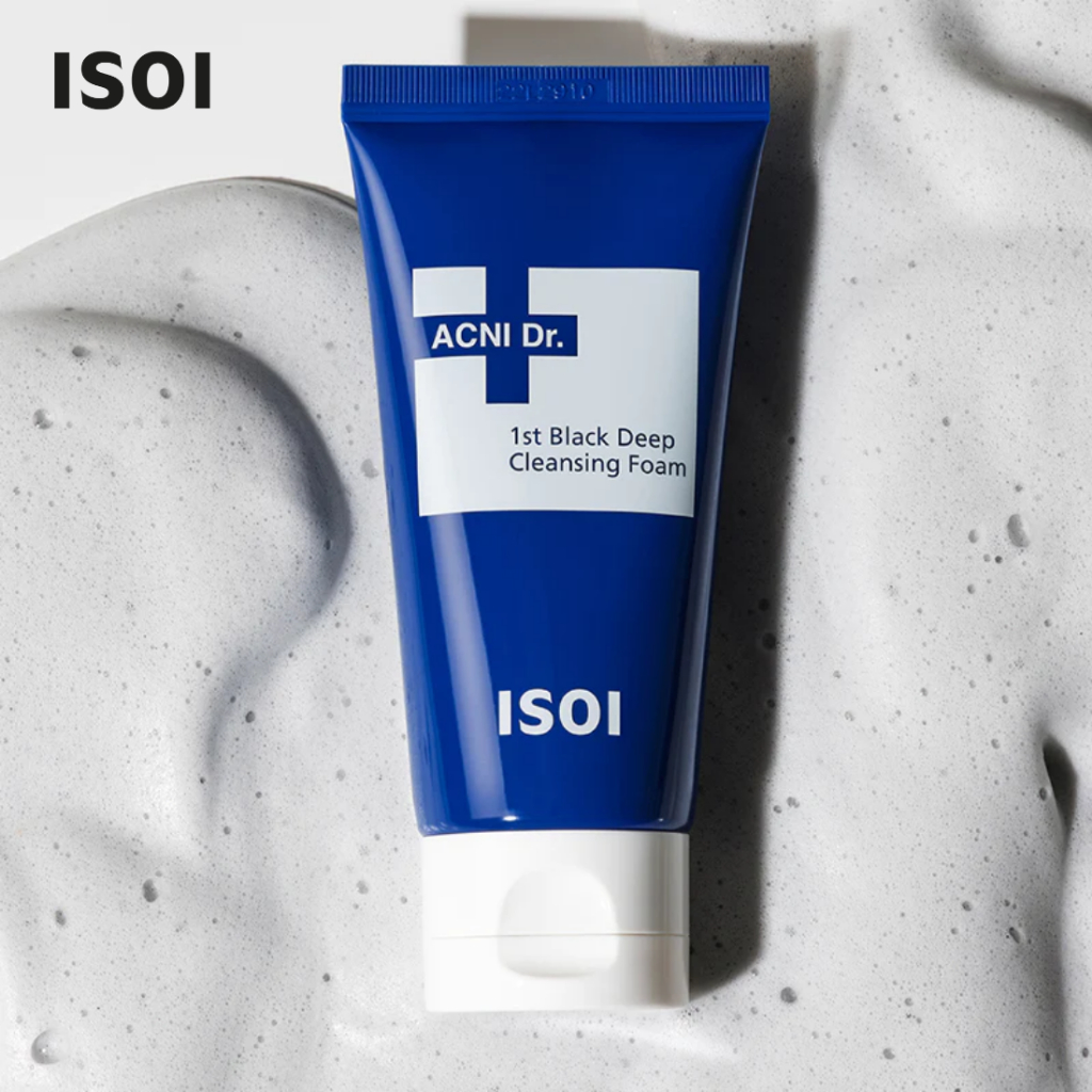 Sữa Rửa Mặt Làm Sạch Sâu Isoi Acni Dr. 1St Black Deep Cleansing Foam 75ml