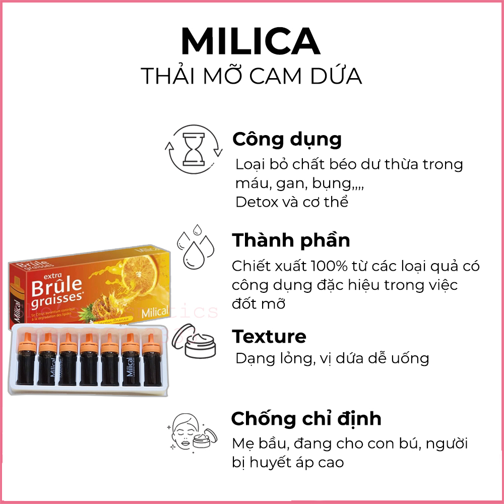 Nước uống đốt mỡ Milical nội địa Pháp
