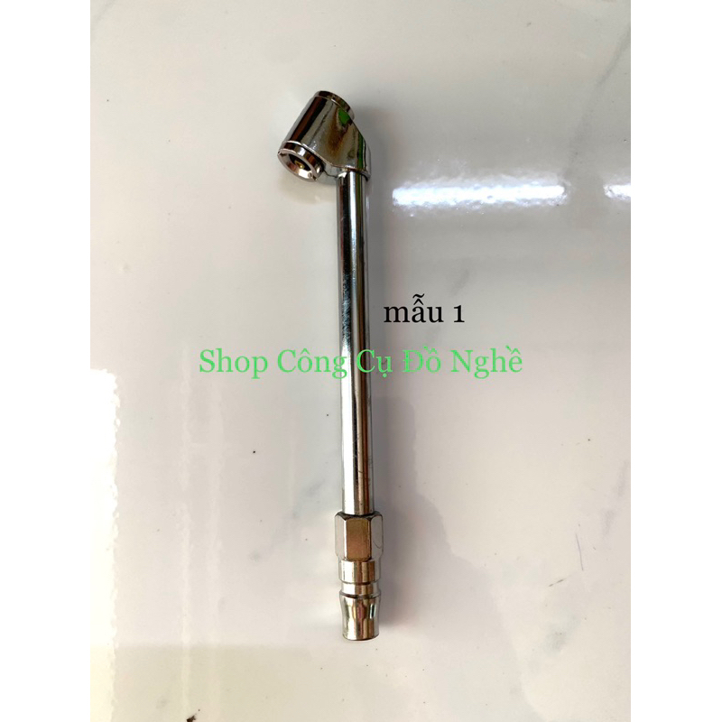 Đầu bơm hơi lốp xe máy, xe hơi ngắn dài 2 đầu