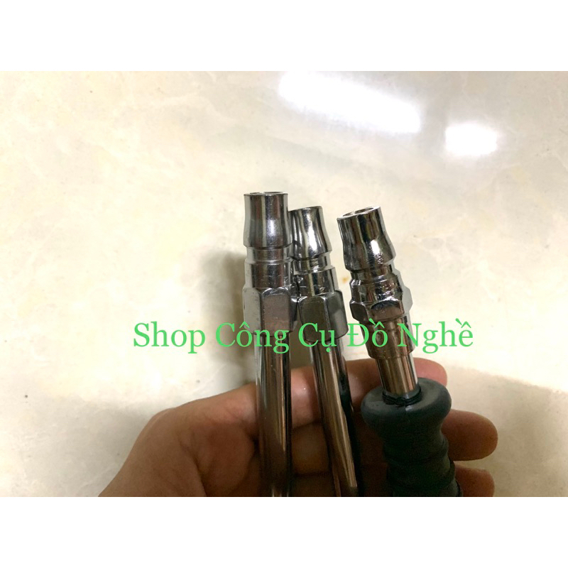 Đầu bơm hơi lốp xe máy, xe hơi ngắn dài 2 đầu