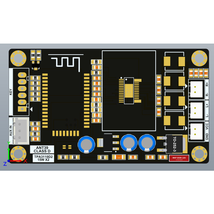 ANT-DIY (Được kiểm hàng) Mạch khuếch đại công suất Class D TPA3110D2PWPR STEREO 15W x2 CSR8635