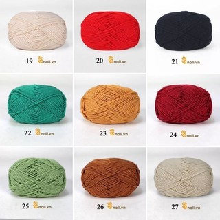 Len sợi MILK baby cotton, len đan
