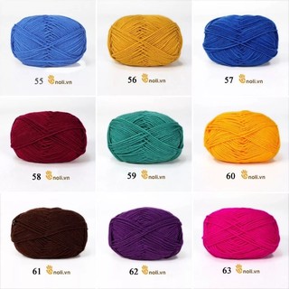 Len sợi MILK baby cotton, len đan