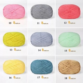 Len sợi MILK baby cotton, len đan
