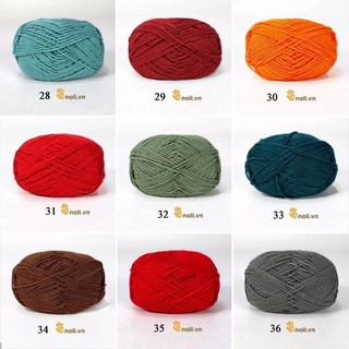 Len sợi MILK baby cotton, len đan