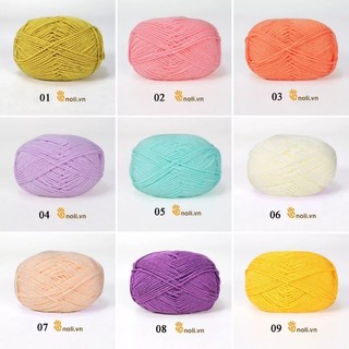 Len sợi MILK baby cotton, len đan
