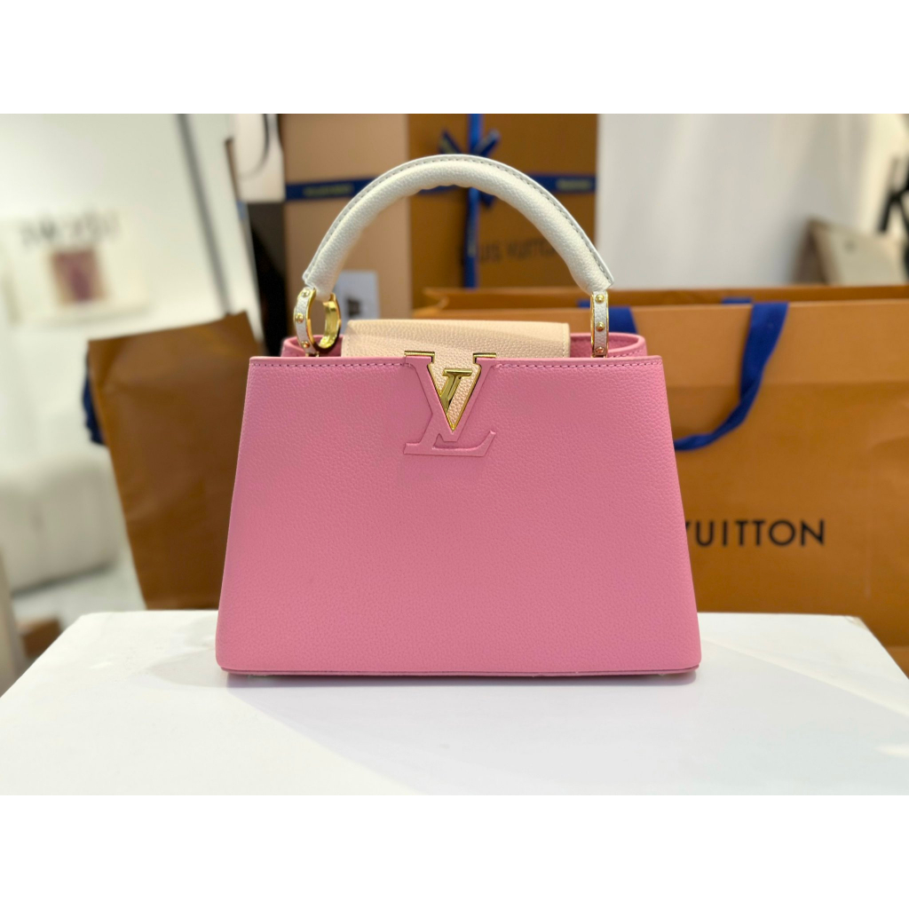 TÚI LV CAPU ROSE SZ27 DA THẬT