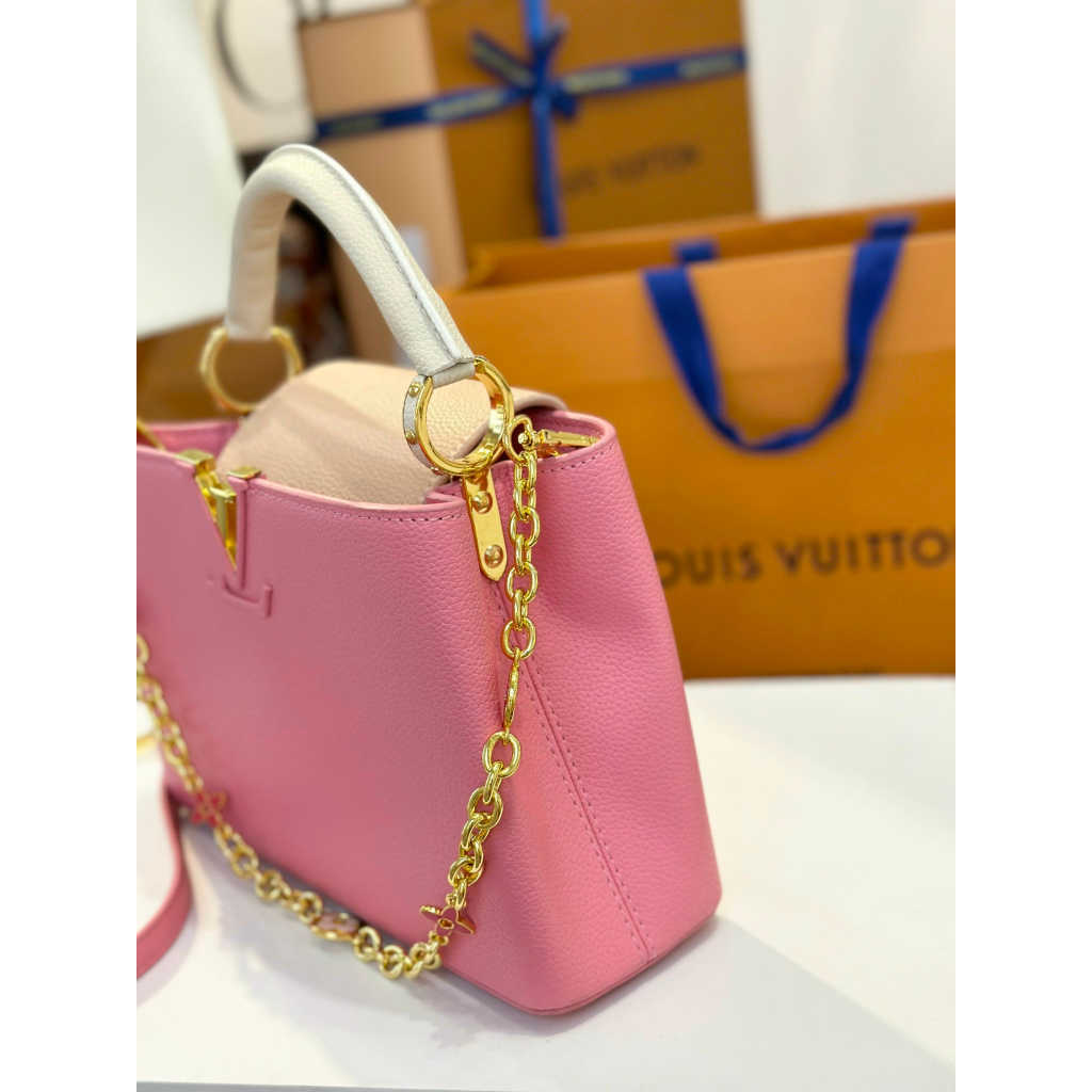 TÚI LV CAPU ROSE SZ27 DA THẬT