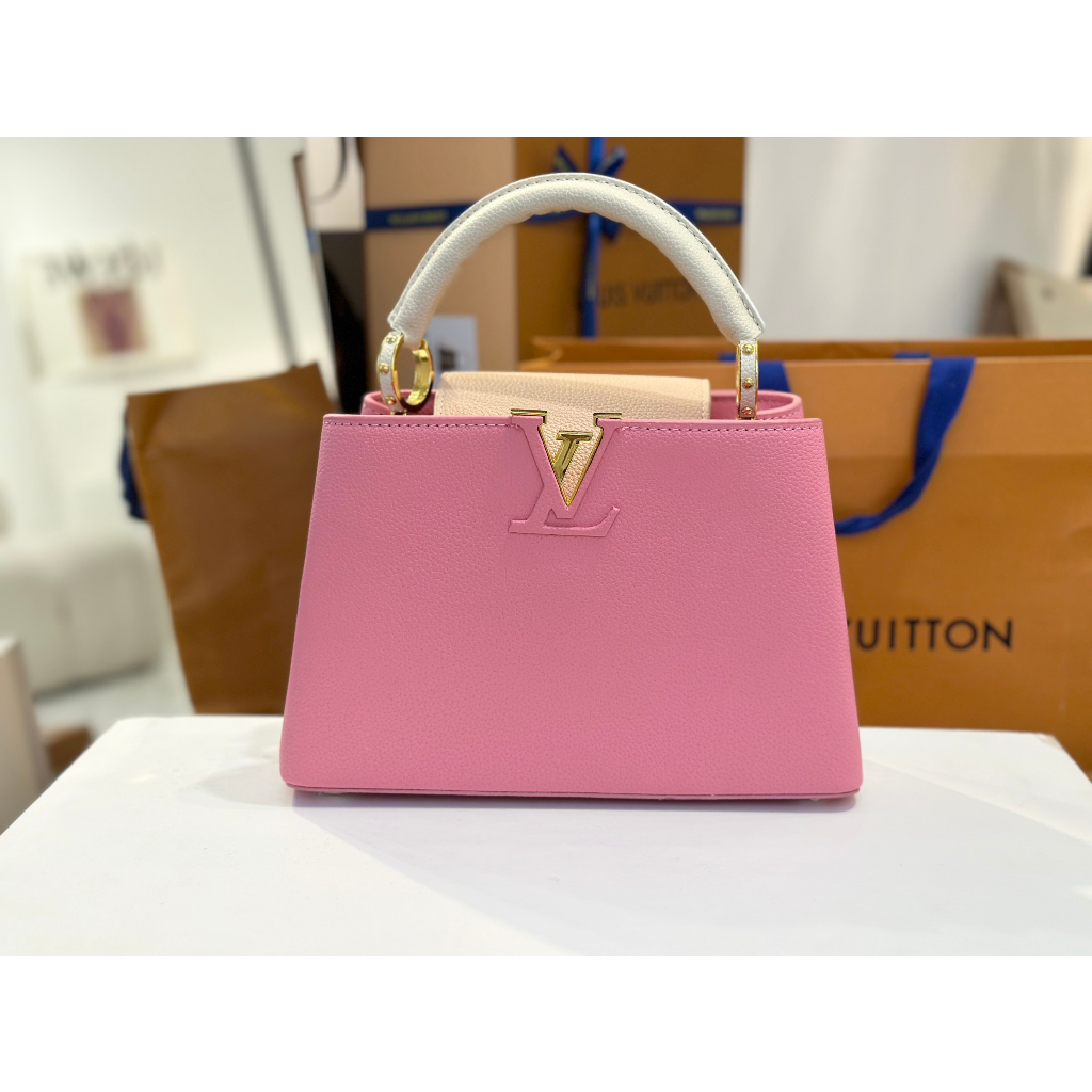 TÚI LV CAPU ROSE SZ27 DA THẬT