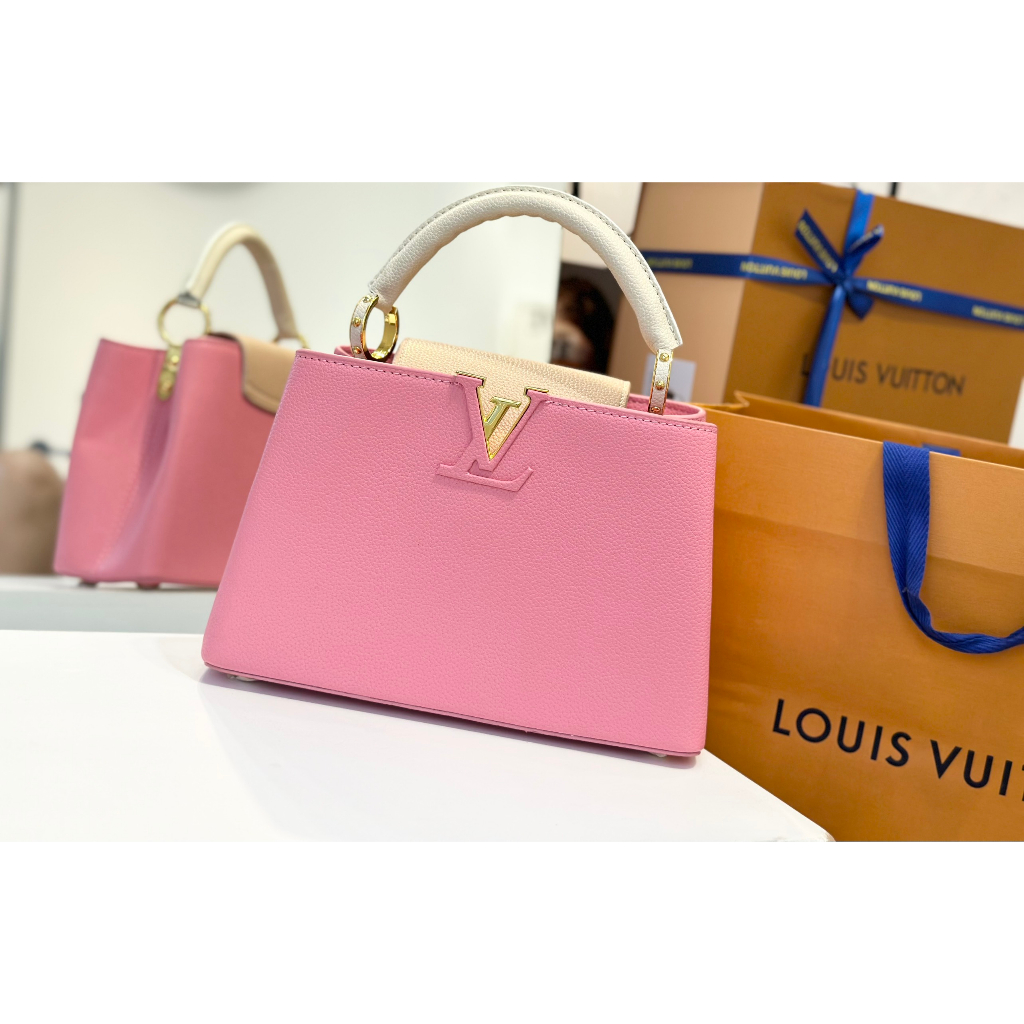 TÚI LV CAPU ROSE SZ27 DA THẬT