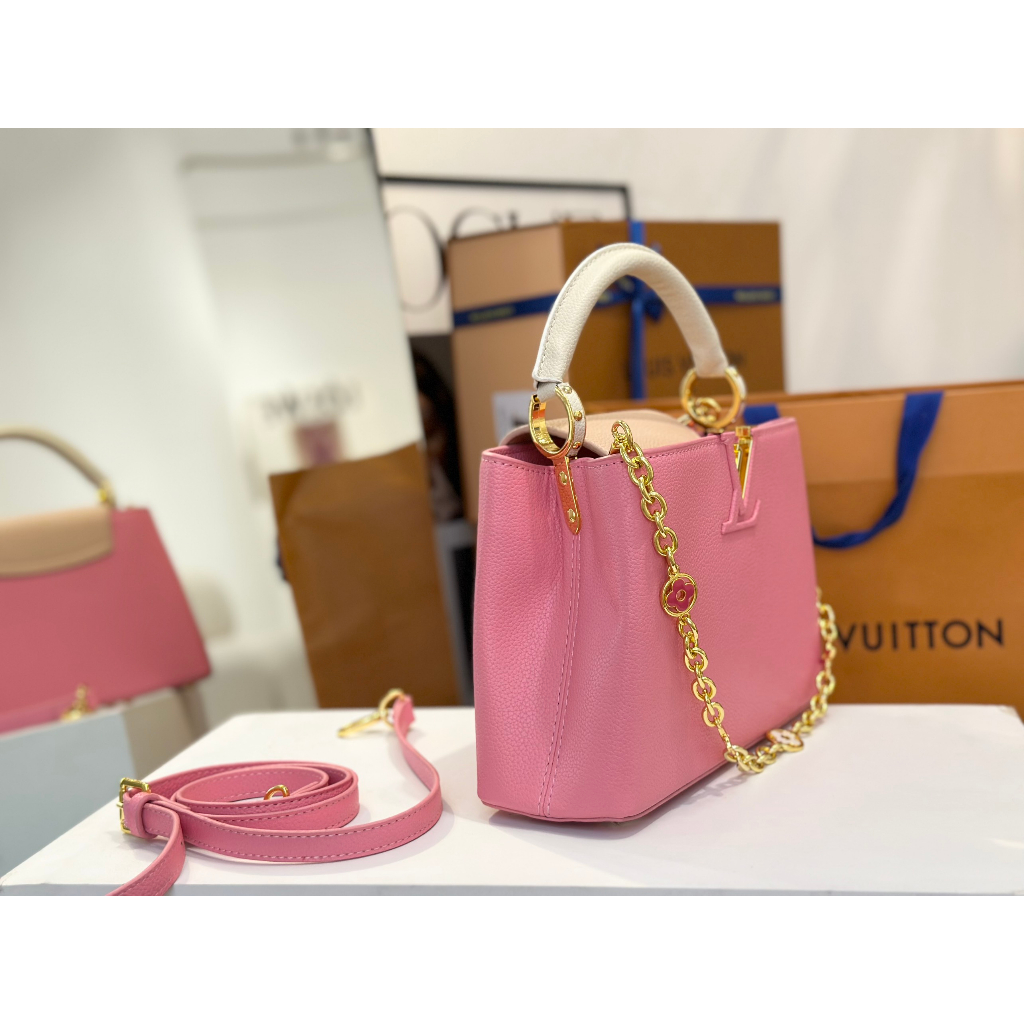 TÚI LV CAPU ROSE SZ27 DA THẬT