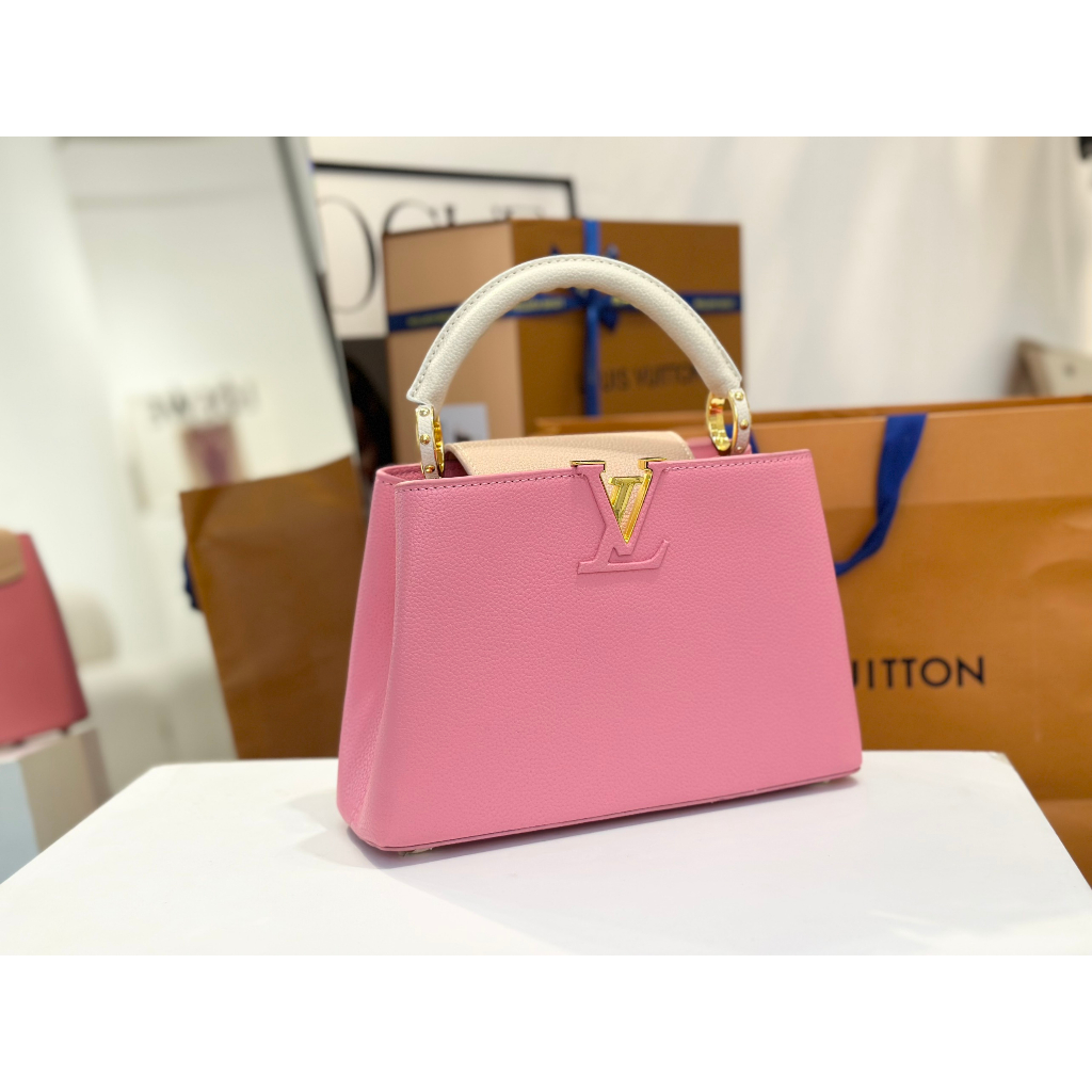 TÚI LV CAPU ROSE SZ27 DA THẬT