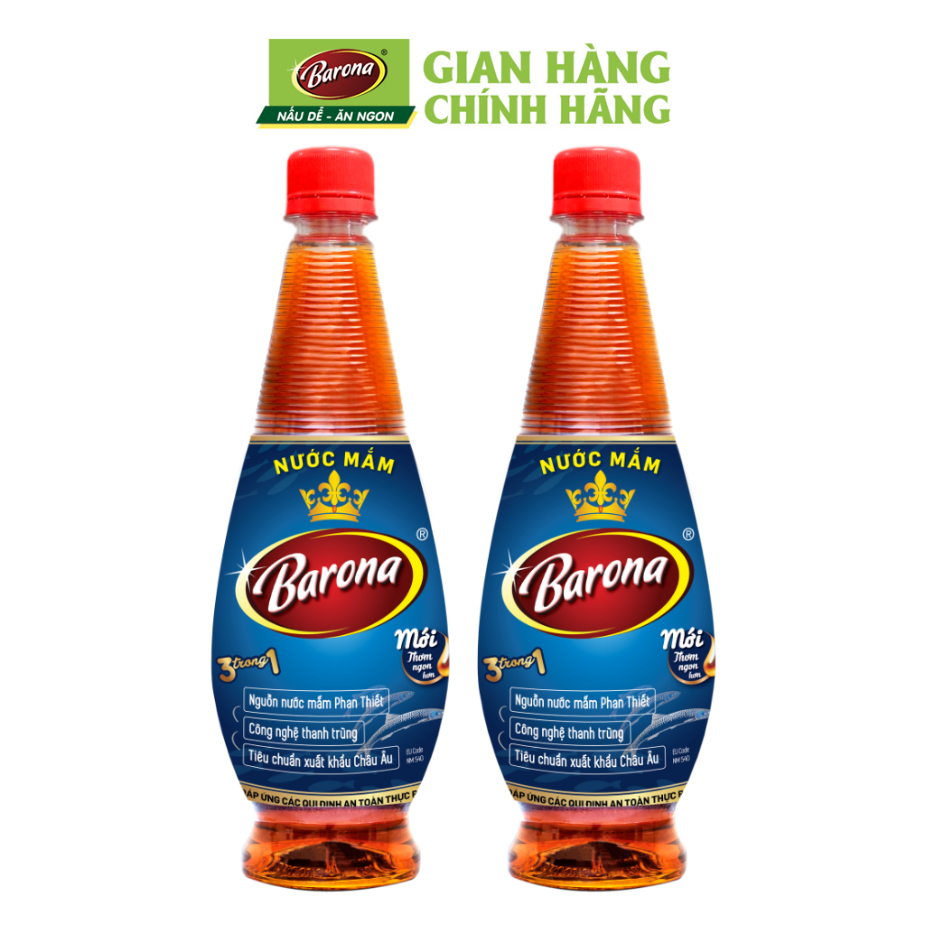 Combo 2 chai Nước Mắm Barona 12 độ đạm - 750ml