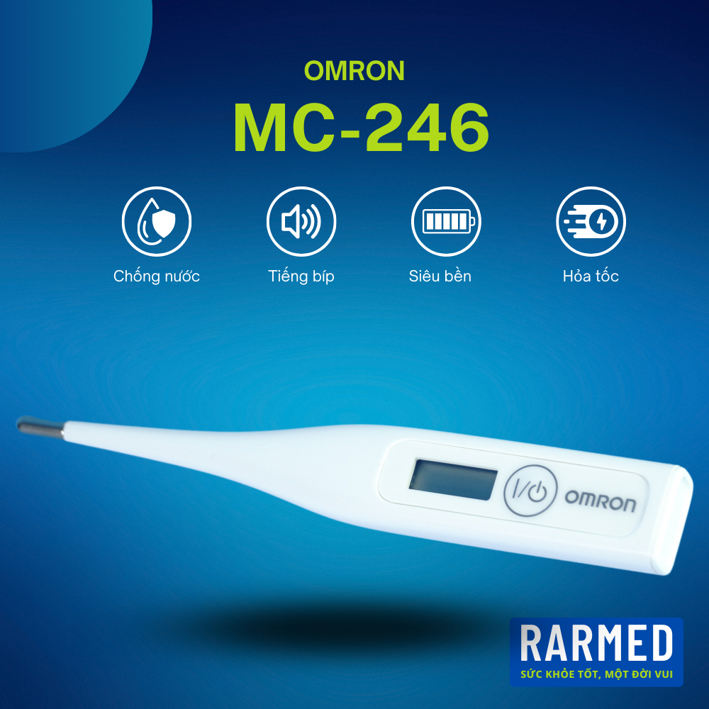 Nhiệt kế điện tử đo miệng, kẹp nách, hậu môn Omron MC-246
