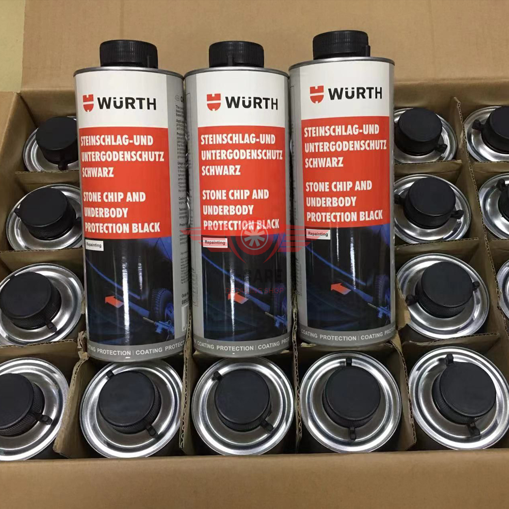Sơn phủ gầm ô tô Wurth cao su non chống gỉ, ồn, đá văng chống mọt gầm xe dung tích 1000ml – Công nghệ Đức Kcare