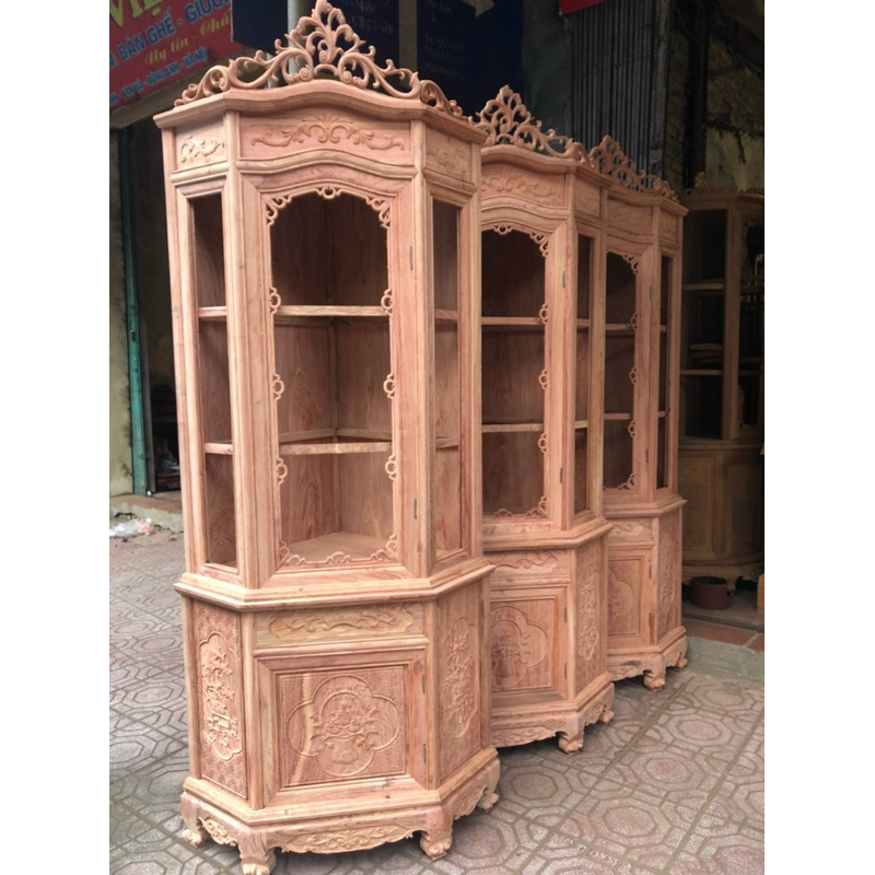 tủ rượu góc mộc giá giao buôn