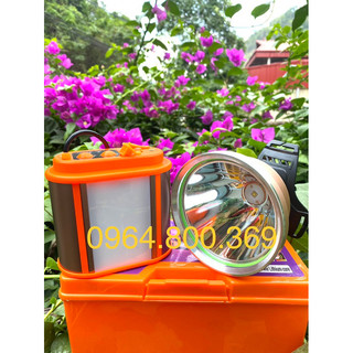 Đèn pin đội đầu siêu sáng có pin rời đeo hông mã 6800 choá 10cm sáng siêu gom thời gian sáng 15h-20h