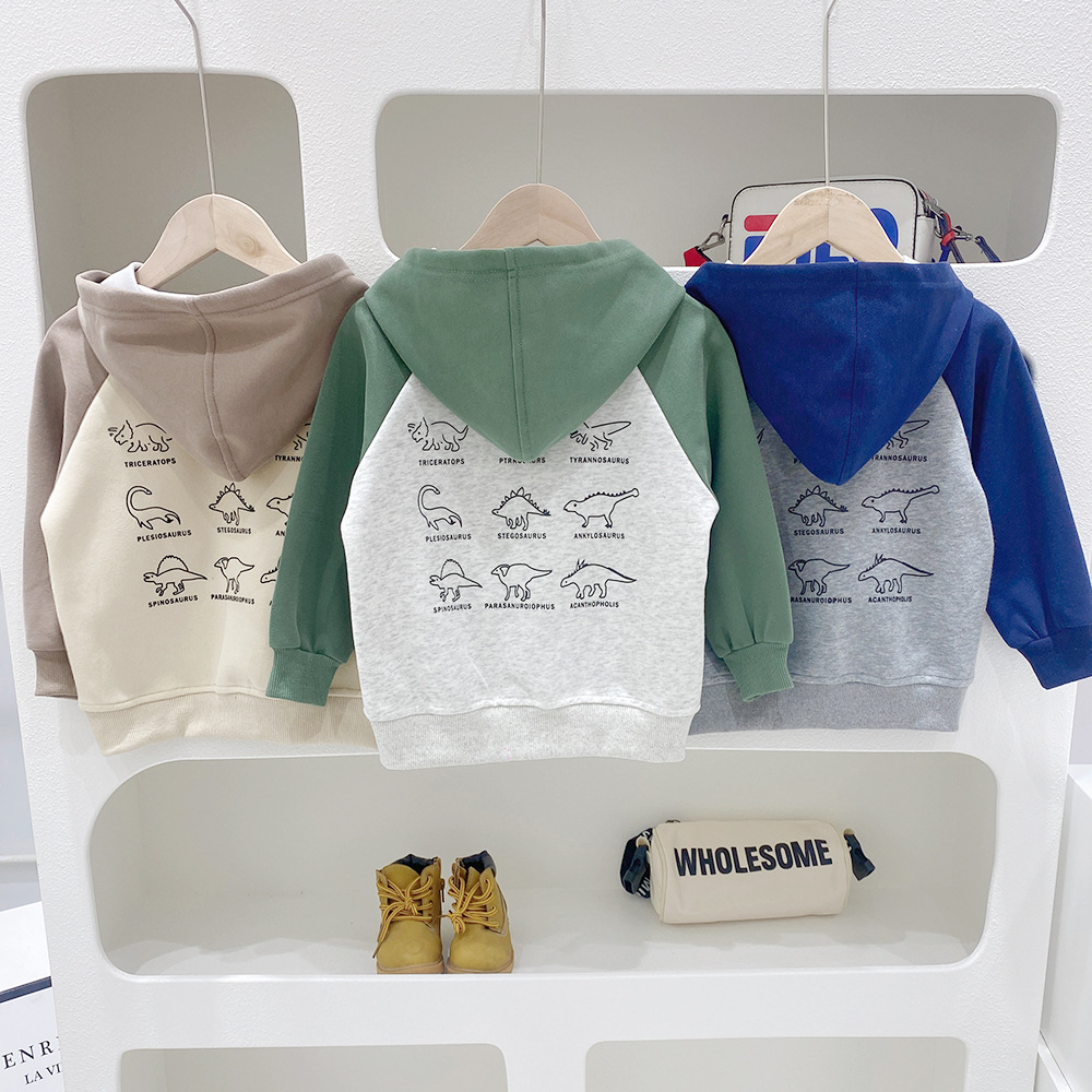 Áo khoác bé trai mùa hè hãng KACADY họa tiết khủng long đáng yêu