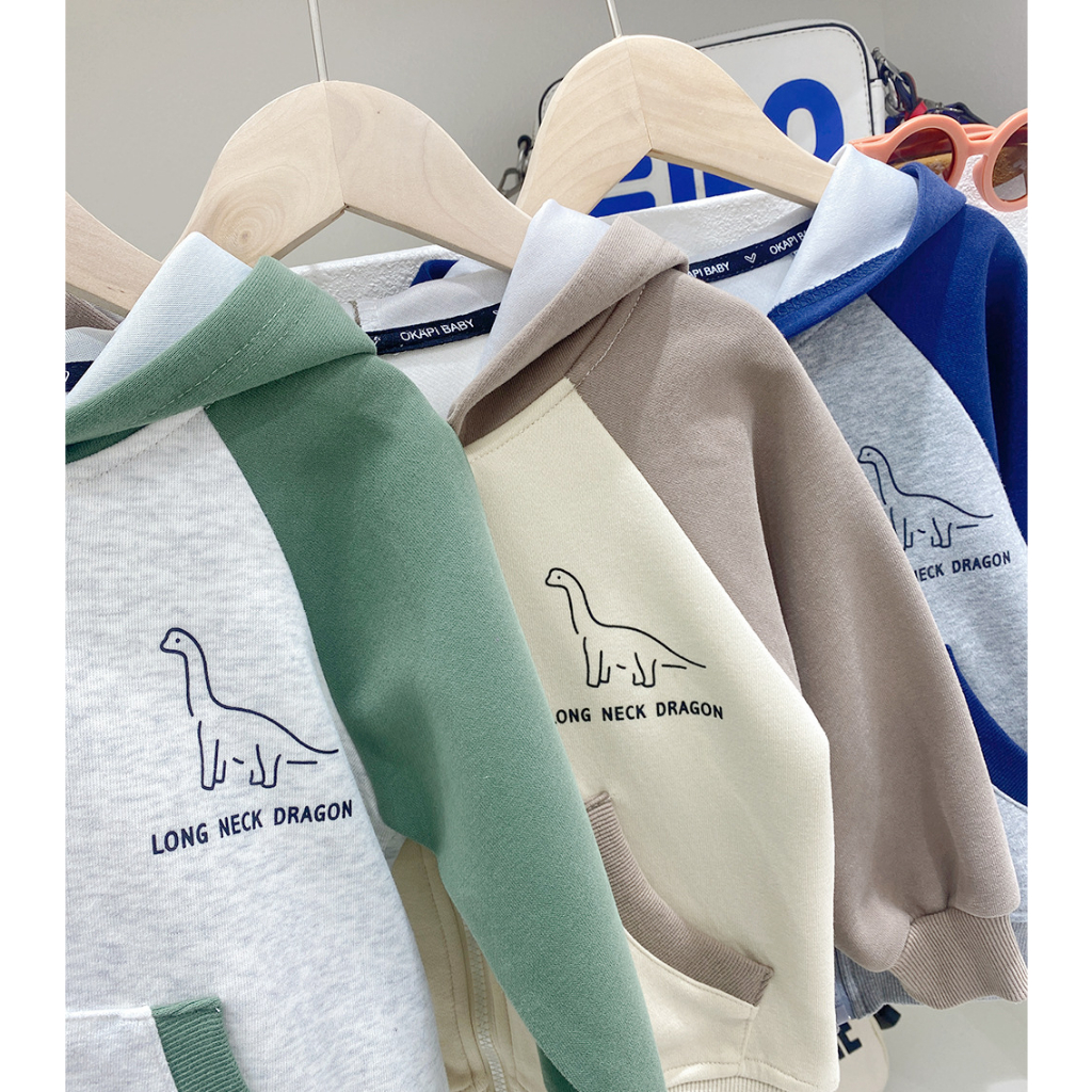 Áo khoác bé trai mùa hè hãng KACADY họa tiết khủng long đáng yêu