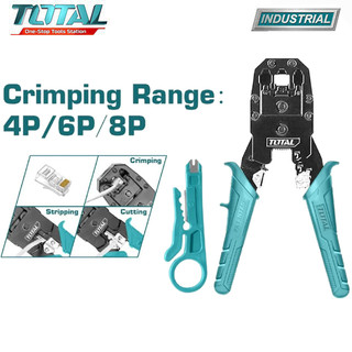 Kềm bấm cos 8'', dây mạng viễn thông total tmpc4468p